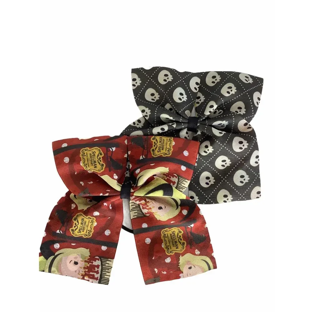 BUNDLE Girl’s Lot of 2 Halloween Themed Hair Bow Ties NEW